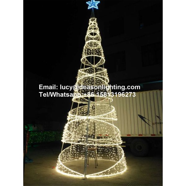 led spiral christmas tree