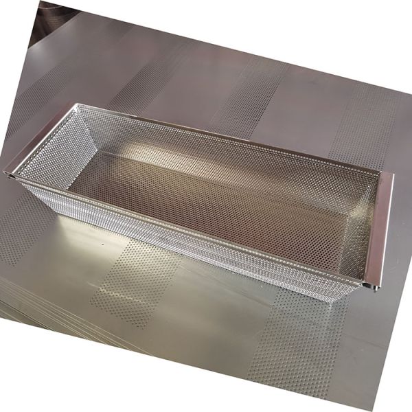 304 Stainless Steel Perforated Stackable Trays with Handles