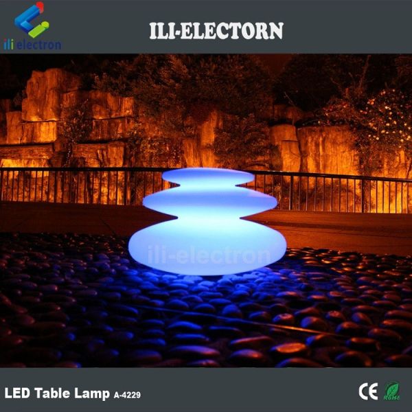 rechargeable muti-color led plastic sone lamp