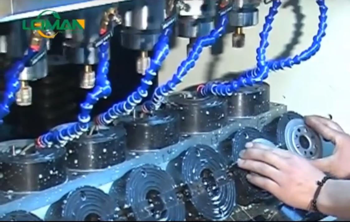 Rotary Six Station Automatic Tapping Machine Air Filter Production Line