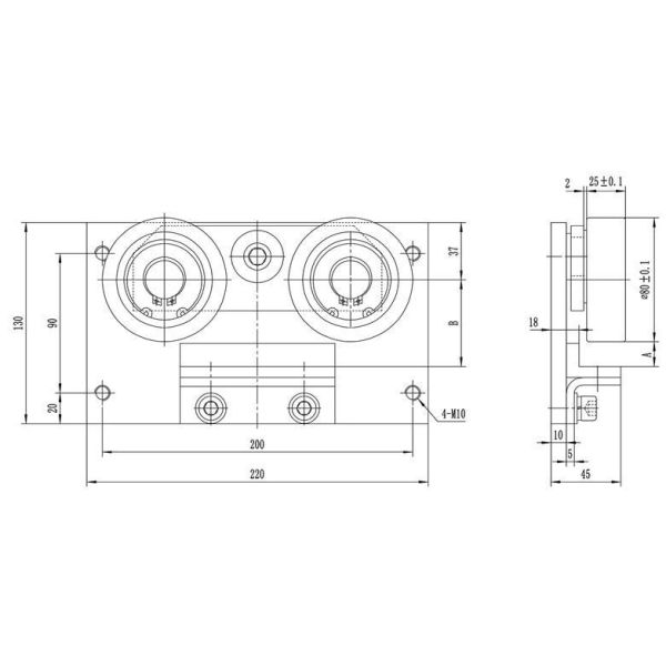 Villa Eelvator Guide Shoe Lift Elevator Parts Guide Rails 10mm / 16mm Width