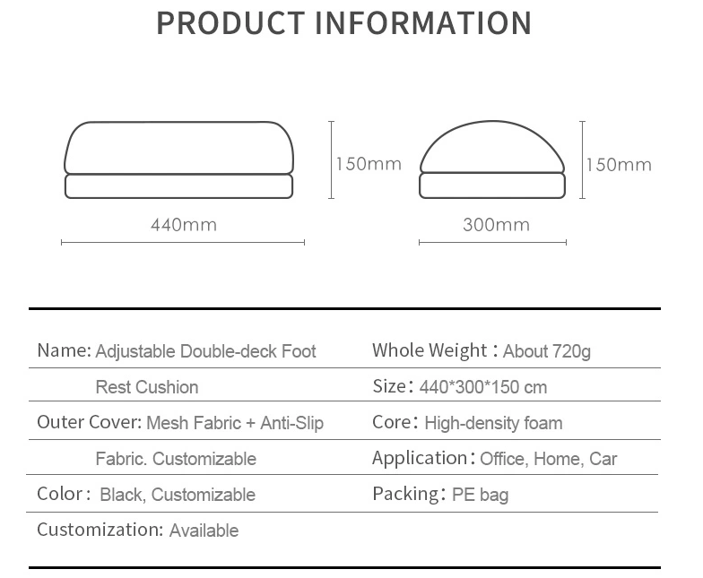 Unique Slope Angle Foot Elevation Pillow 30D High Density Memory Foam SGS Approval