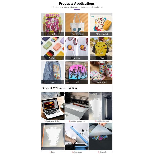 Ingani A1 DTF Automatic Printer 2pcs I3200 Heads 60cm With Powder Shaking Machine and Oven