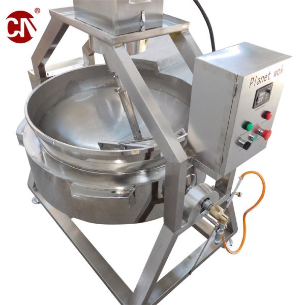 Overseas Installation Semi Automatic Stirring Pot/Planetary Cooking Kettle with Mixer