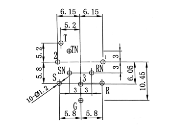 XLR Female Small Electrical Connectors Rear Mounting Horizontal Combo Connector