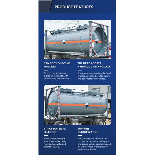20 FT 40 FT ISO Tank Containers For Liquid Oxygen Nitrogen Transport