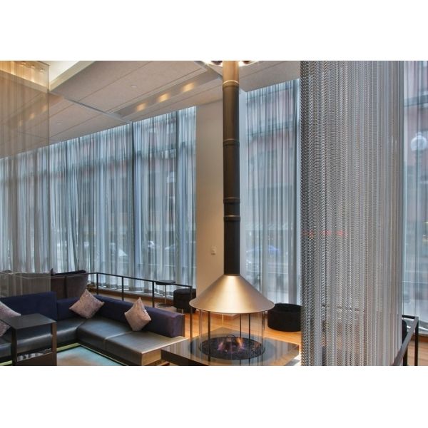 Flexible Aluminium Woven Wire Mesh Screen Spiral Patterns For Interior Partitions