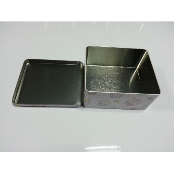 Rectangle Food Grade Tin Containers Square Tin Boxes For Coffee / Cookie