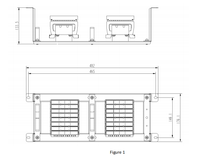 SUNSEA D19-B32-E1 19inch 120 Ohm 16 Systems 32 System Unit Digital Distribution Frame DDF