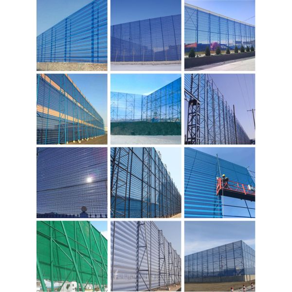 Refinery Windbreak Fence Panels / Dust Control Net sprayed 1.22m Length