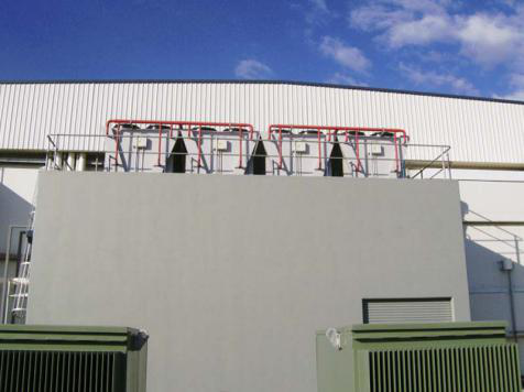 V Type Closed Circuit Submerged Cooling System Floated Coil Type Dry Cooler