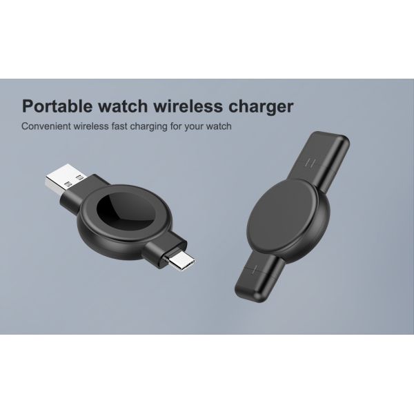 2.5W Smart Watch Charger White/Black Color USB TYPE C Input Interface 5V Output Voltage