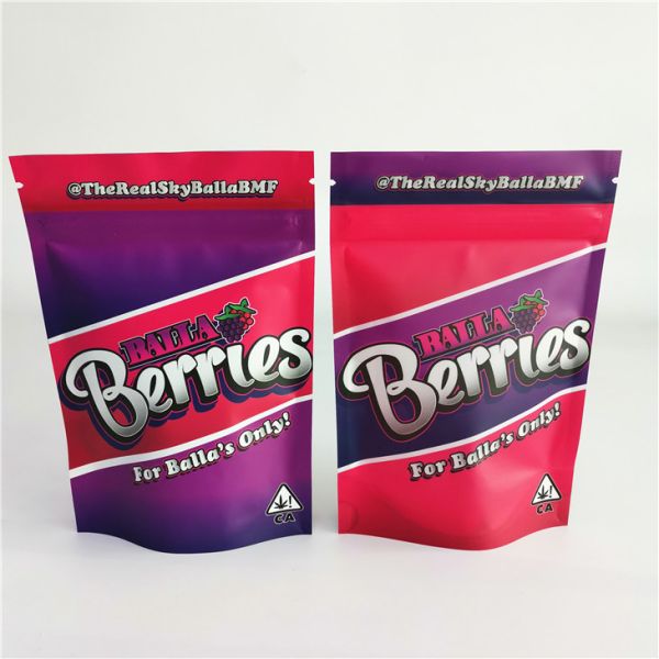 CBD Weed Stand Up Gravure Printing Plastic Pouches Packaging