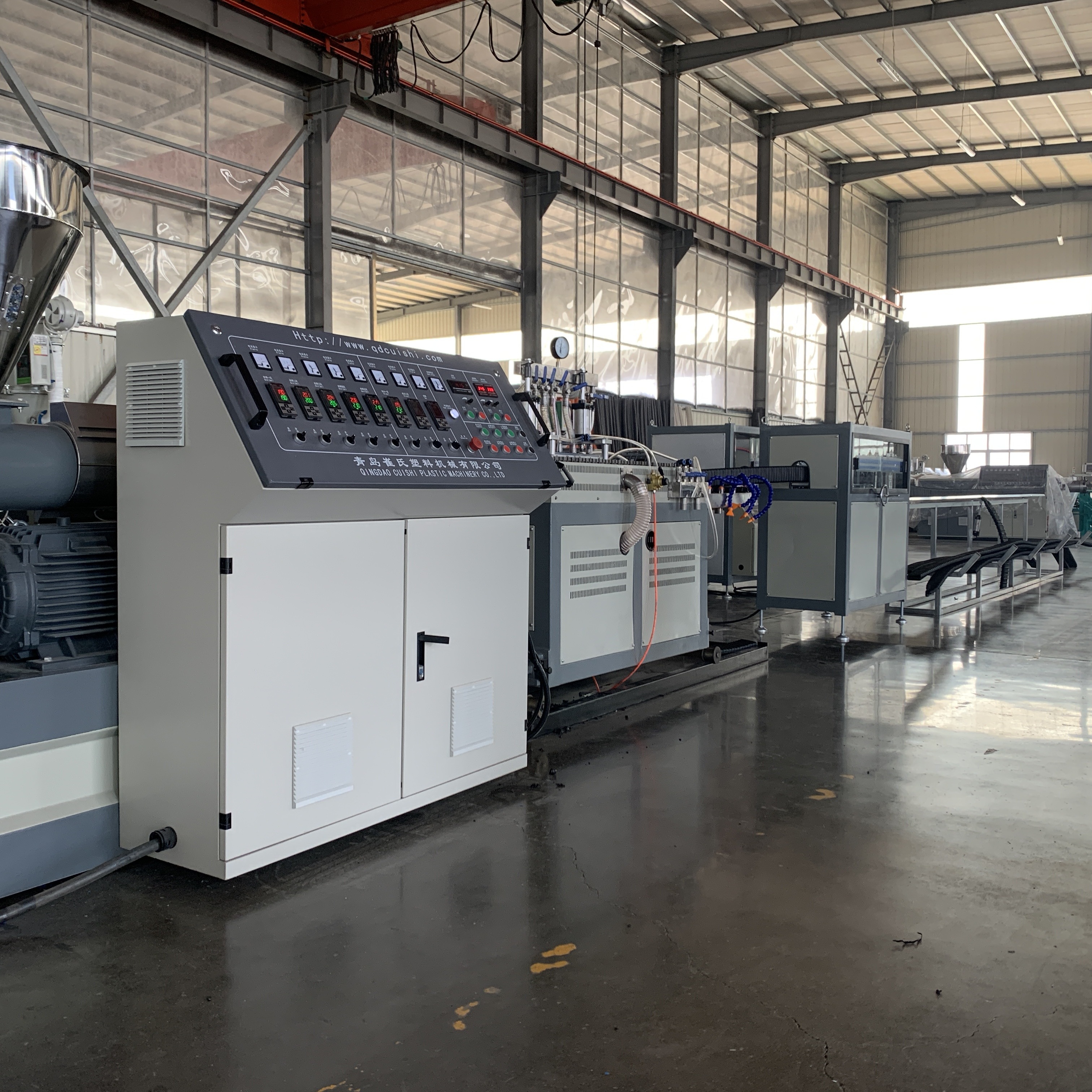 Full Automatic High Performance Prestressed Plastic Corrugated Pipe Extrusion Line / HDPE Post-tensioning Bellows Production Plant