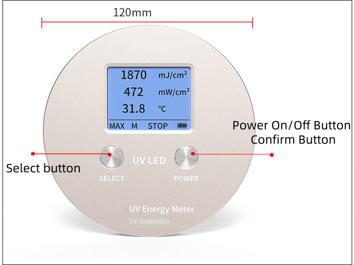 Portable Industrial UV LED Radiometer with CE Certification