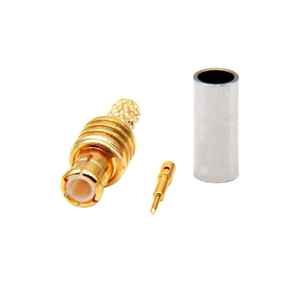 MCX Connector RF Coaxial Connector DC-6GHz Gold-plated Brass with Push-in Coupling Structure for Quick Installation