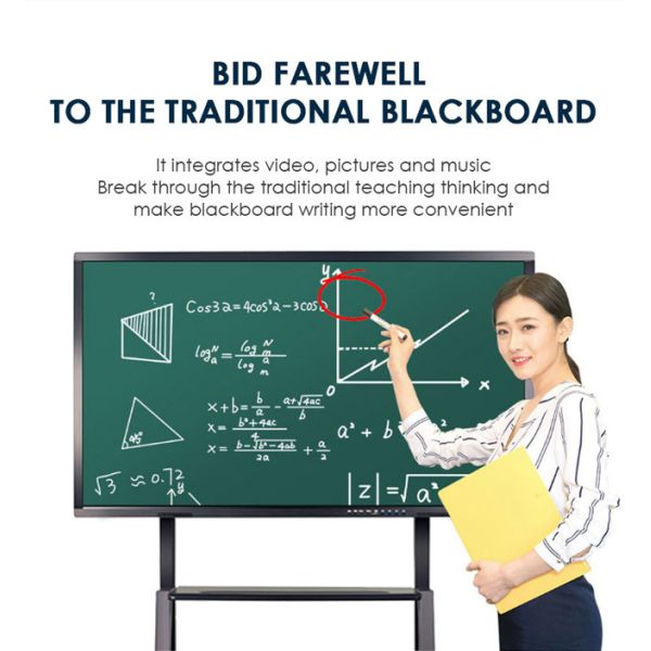 3840*2160 UHD Infrared Whiteboard 65 Inch Interactive Touch Screen