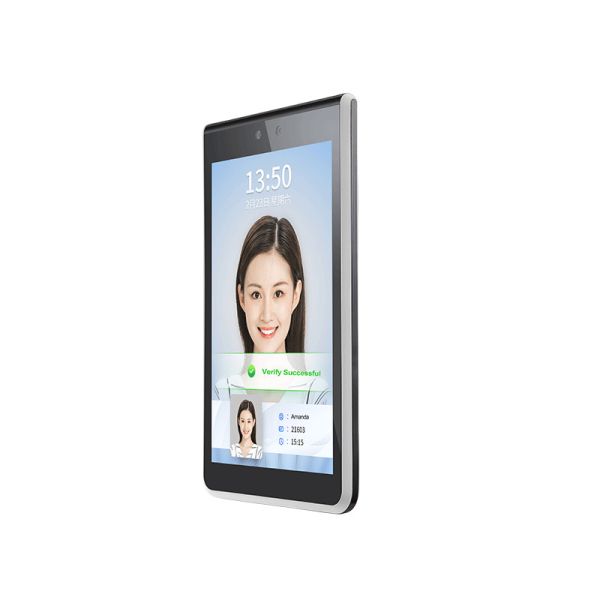 Binocular Camera 8 Inch Face Recognition Thermometer Terminal For Office Building