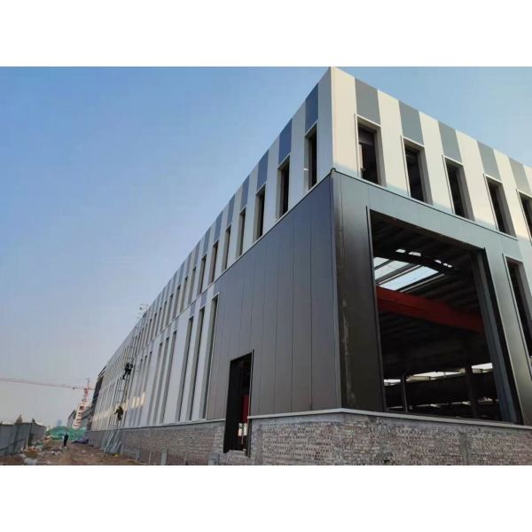 Steel structure warehouse interior view