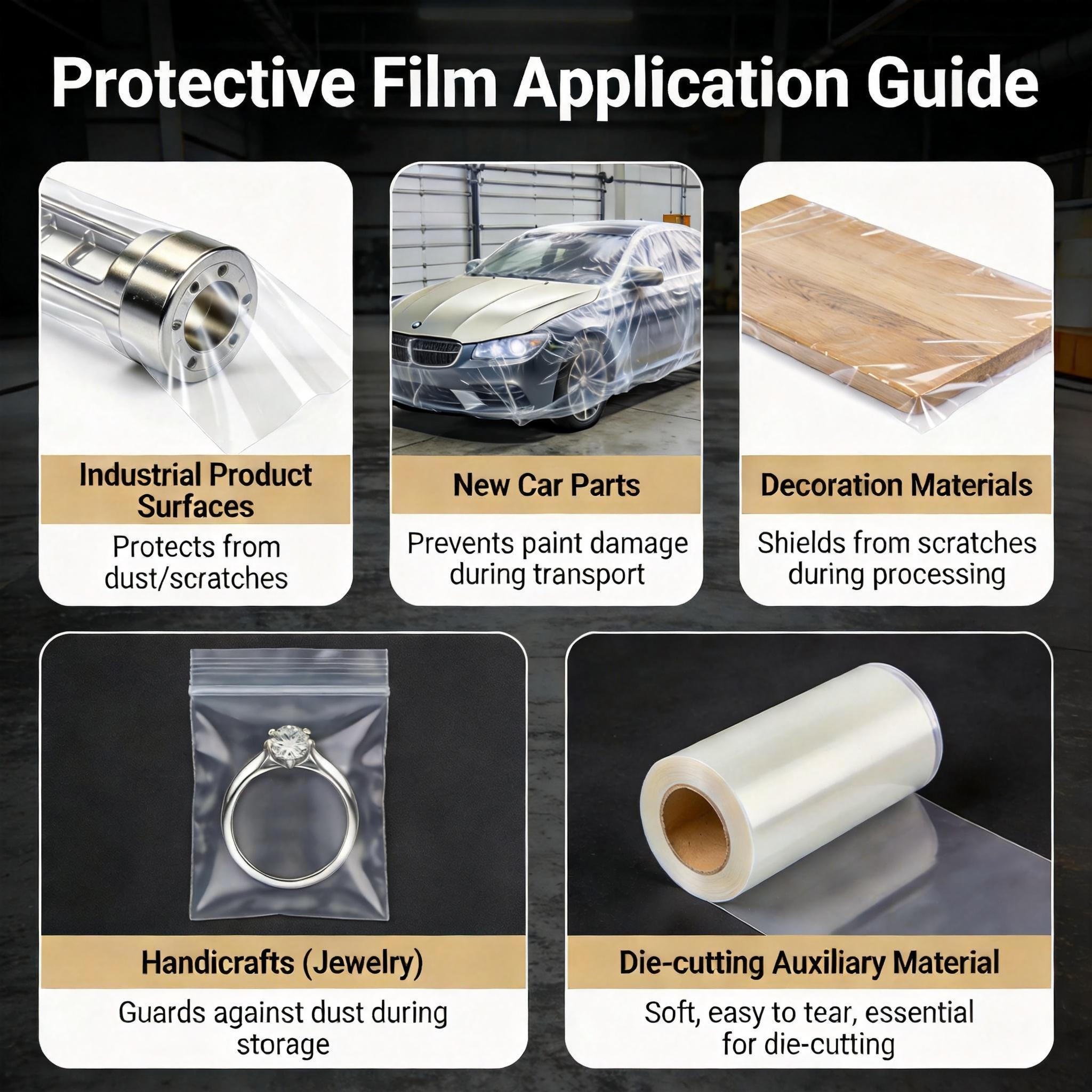 Eco Friendly Safe High Temperature Resistant PE Soft Translucent Electrostatic Cling Film Medical/Machine Grade Electronic