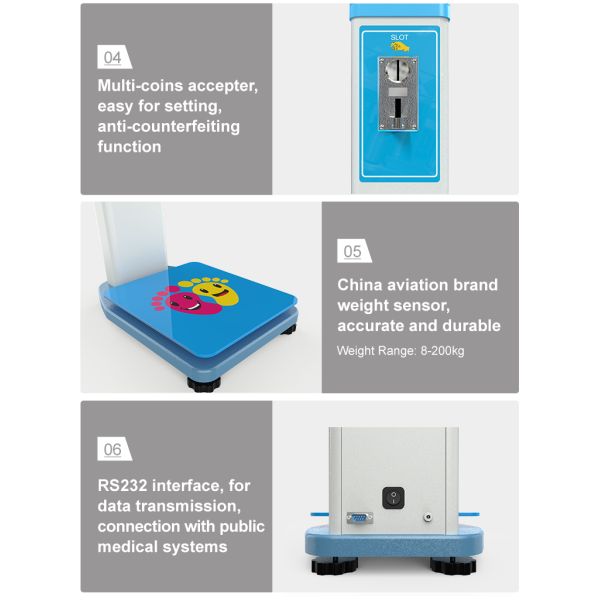HW-700A Digital Weight Height Machine with LCD Touch Screen Display and CE ISO9001