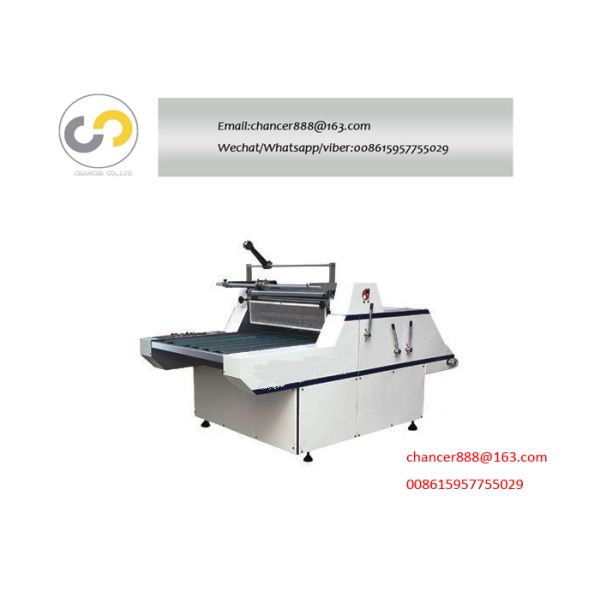 950mm Width Manual Water-based glue film laminating machine with counting device