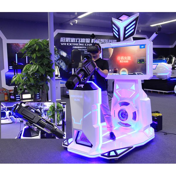 Cool 720 Degrees HTC 9D Simulator With Interactive Shooting Game Gatling