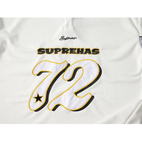 Support Custom Embroidery Digital Pattern Oversized Sports Short-sleeved for Shirt Made 100% Polyester Fiber Breathable Quick