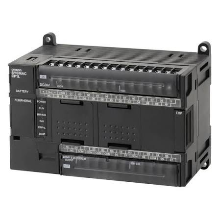 CP1L-M40DR-A Programmable Logic Controller (PLC) 100–240 VAC supply, 24 digital inputs (24 VDC), 16 relay outputs, and a built-in USB port