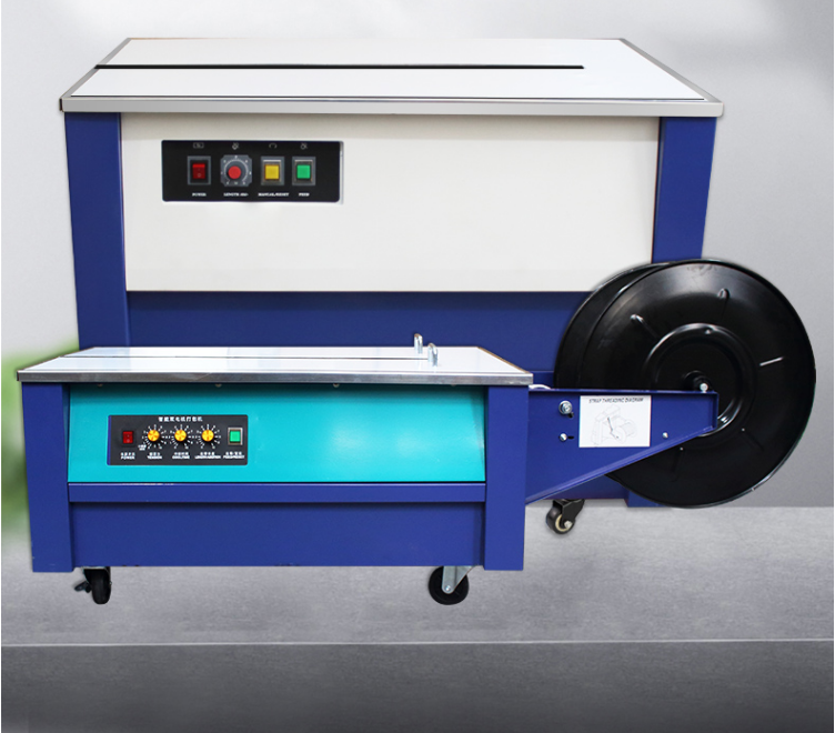 Carton Packaging Single Motor High Table Semi-Automatic PP Thermal Strapping Machine