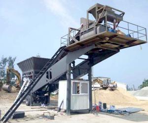 Quality YHZS50 Concrete Batching Mixing Plant Station XDEM Mobile 3800mm for sale