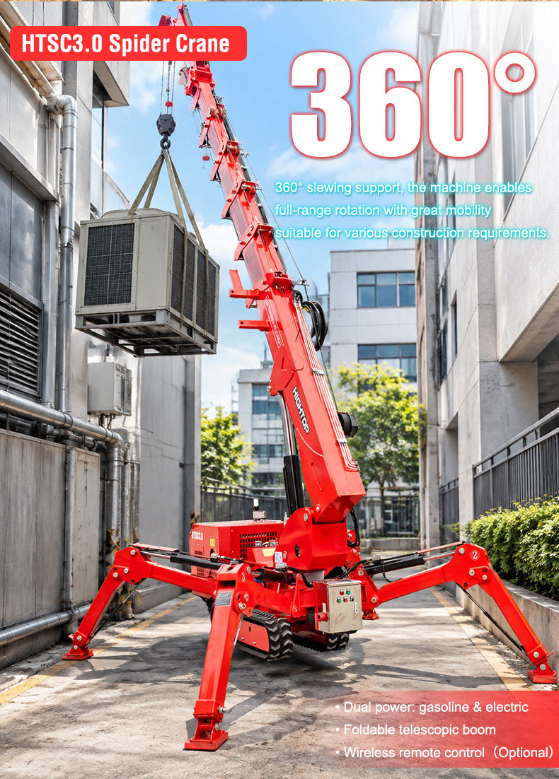 3 tons crawler spider crane