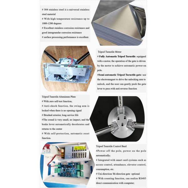 Tripod Turnstile Gate Access Control System Mainboard Eletrical Gate Barrier For Buildings Office