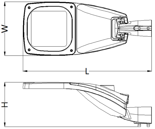 150W 160lm/W Led Driver Streetlights Frame Adjustable Angle