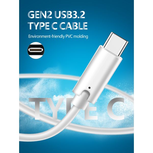 Super Fast 5A 100W USB Type C Charging Cable 3.2 Gen2 1M Long