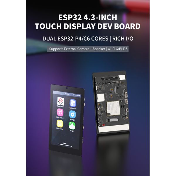 4.3 Inch ESP32 Display Module with 16.7M Color Display and Operating Temperature -20℃~70℃