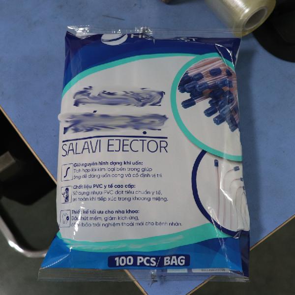 100 PCs Bag Saliva Ejectors Automatic Counting Packaging Line Compatible To Link With the Capping Machine