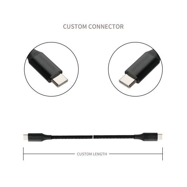 Usb Type C To Usb Type C High Speed Usb Extension Cable With Braided Mesh
