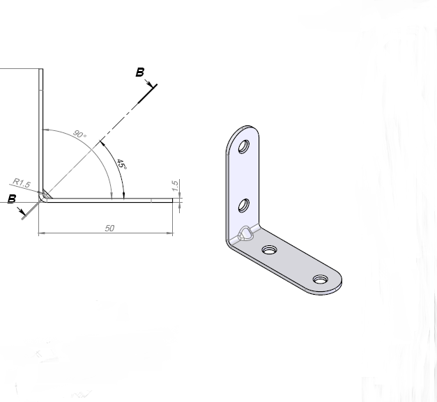Sturdy Nonstandard Corner Brackets Joint Right Angle Bracket for Secure Wall Mounting