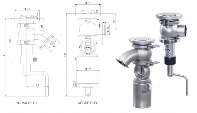 Donjoy Tank Bottom Valve with internal open elbow type