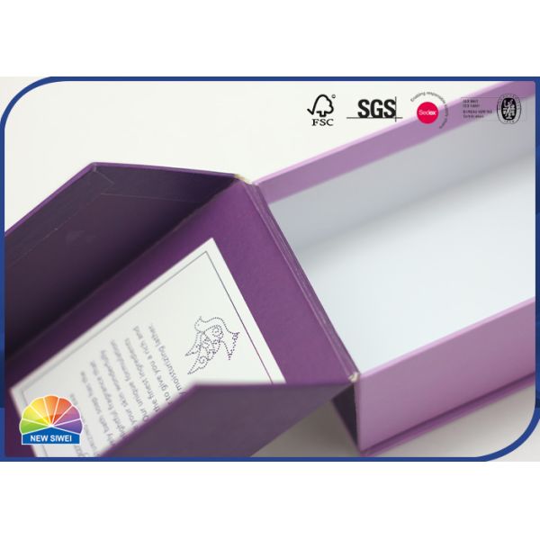 4C Print Hinged Lid Gift Box With Plastic Insert For Small Handmade Soaps