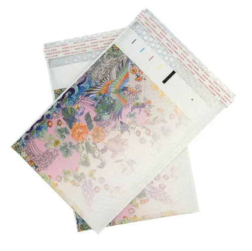 Decorative Floral Bird Pattern Waterproof Self Sealing Bubble Mailing Bag For Packaging