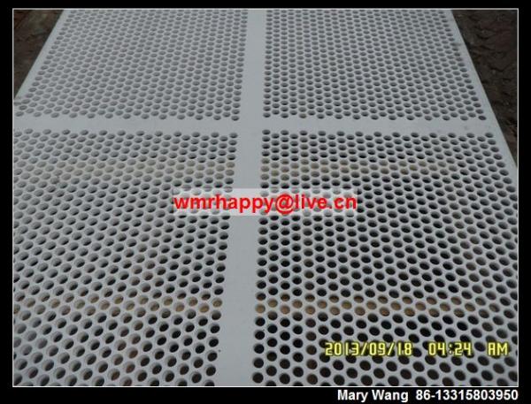 Decorative perforated metal for sun screen