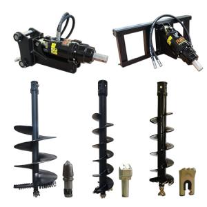 Hydraulic Ground Earth Auger Drill For Excavator Skid Steer Backhoe Loader Crane