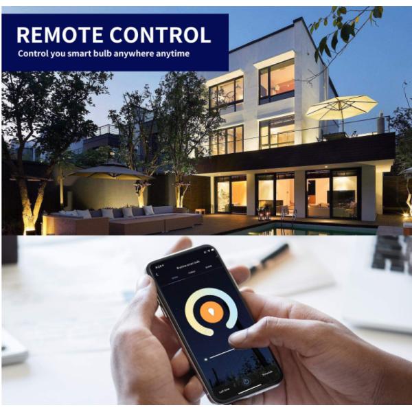 9W E27/B22 Multicolor Dimmable WiFi LED Light Bulb Compatible with google alexa Residential