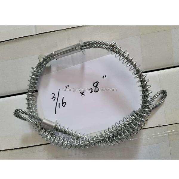 26" Cable Length Loop to Loop Galvanized WhipCheck Safety Cable for 1/6" Hose OEM Accepted