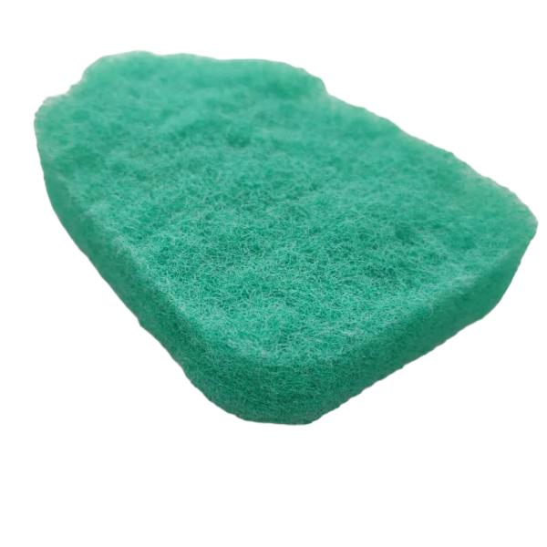 Close-up of Nylon Green Cleaning Block texture