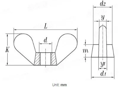 JIS B 1185 Hardwareround Wing Nuts
