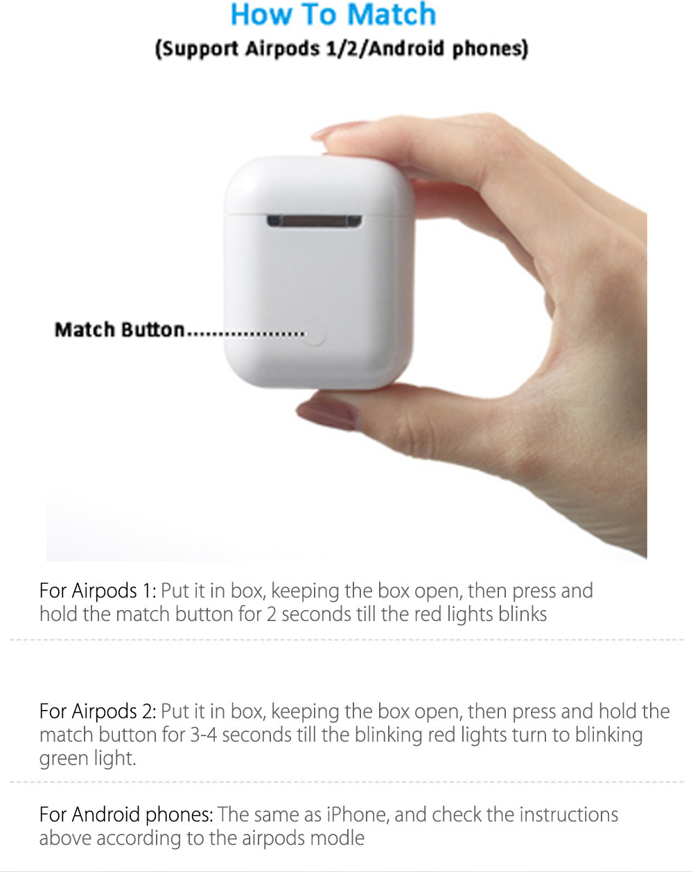 Airpods 2 Waterproof True Wireless Bluetooth Earbuds