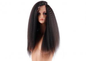 China Resilient Thick Virgin Remy Human Lace Front Wigs 18 Kinky Straight Comb Easily on sale